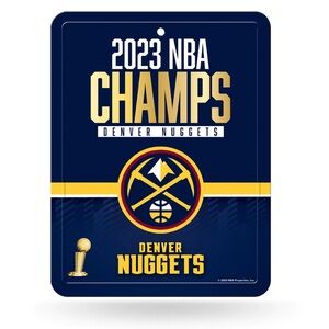 Licensed Denver Nuggets 2023 Championship Metal Parking Sign